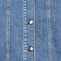 Munthe Blue Denim Crystal Fringed Jacket and Jeans Set XS/S Waist 28"