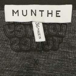 Pre Owned Munthe X Looney Tunes Black Jersey Oversized T-Shirt M