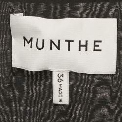 مملوكة مسبقًا Munthe Black Crepe Ruffled Blouse S