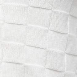 Musier Paris White Checkered Knit Cielo Faux Pearl Button Front Cardigan S