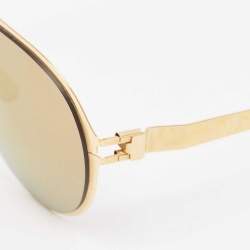 Mykita & Bernhard Willhelm Gold Mirror Patented Aviator Sunglasses