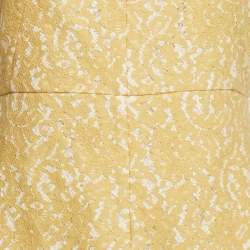 Nº21 Yellow Lace Sleeveless Midi Dress M