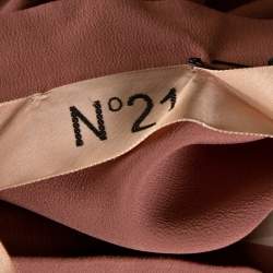 N°21 Pink Silk Blend Embellished Frill Shirt M