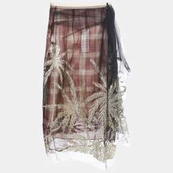 Pre Owned Nº21 Black Glitter Tulle Midi Skirt XS