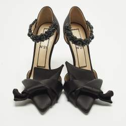 مملوكة مسبقًا N21 Raso Size 38.5 Black Satin Pumps
