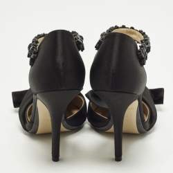 مملوكة مسبقًا N21 Raso Size 38.5 Black Satin Pumps