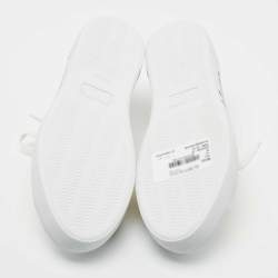 Pre Owned N21 White/Yellow Leather and PVC Low Top Sneakers Size 40
