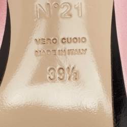 Pre Owned Nº21 Pink Satin Raso Knotted Mules Size 39.5