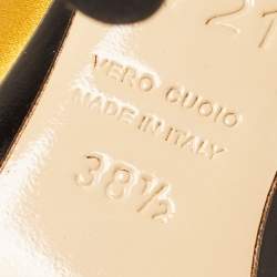 Pre Owned Nº21 Yellow Satin Crystal Knot Mules Size 38.5