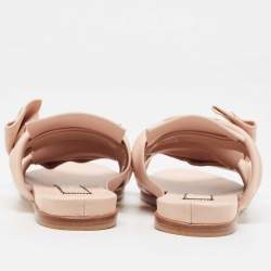 N21 Beige Leather Knot  Slide Flats Size 37