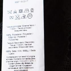 Pre Owned N21 Black Guipure Lace Pleated Ruffle Detail Long Sleeve Top S