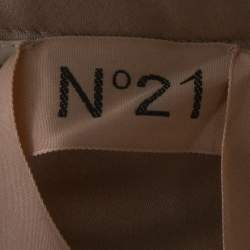 N21 Champagne Satin Pleated Maxi Skirt M