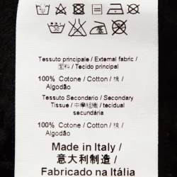 Pre Owned N21 Black Cotton Terry Eyelet Lace Trim Top S