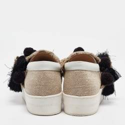 Nº21 Beige Jute Bow Slip On Sneakers Size 38
