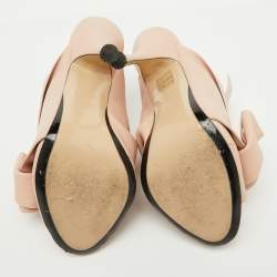 Nº21 Beige Leather Raso Knot Mules Size 39