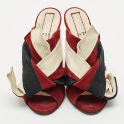 N°21 Multicolor Suede Ronny Pleated Mules Size 39