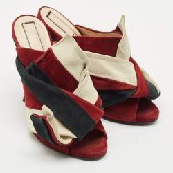 N°21 Multicolor Suede Ronny Pleated Mules Size 39