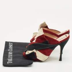 N°21 Multicolor Suede Ronny Pleated Mules Size 39