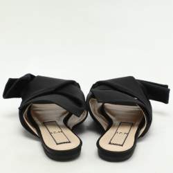 N°21 Black Satin Knot Flat Mules Size 38