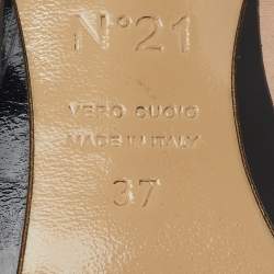Nº21 Beige Satin Raso Knot Peep Toe Mules Size 37