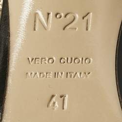 Pre Owned Nº21 Gold Leather Raso Knot Mules Size 41