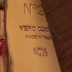 مملوكة مسبقًا N21 Size 40.5 Beige Patent Leather and Satin Peep Toe Ankle Strap Sandals