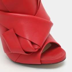 مملوكة مسبقًا N21 Raso Knot Size 37 Red Leather Mules