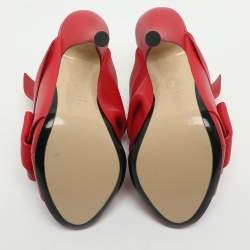 مملوكة مسبقًا N21 Raso Knot Size 37 Red Leather Mules