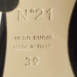 Pre Owned N21 Knot Size 39 Beige Satin Slide Sandals