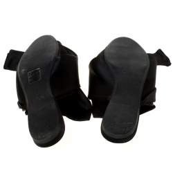 N21 Black Satin Knot Flat Mules Size 35.5