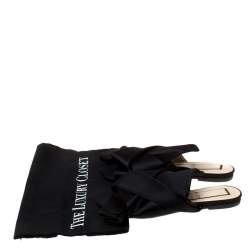 N21 Black Satin Knot Flat Mules Size 35.5
