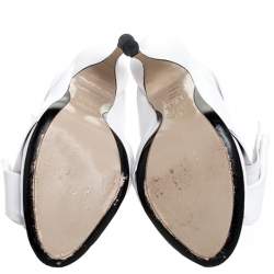 N21 White Leather Ronny Pleated Mules Size 37
