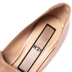 N21 Beige Satin Knot Pointed Toe Pumps Size 39