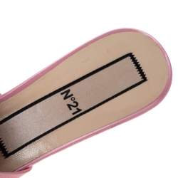 N21 Pink Satin Knot Pointed Toe Mules Size 40