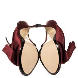 N°21 Burgundy Satin Ronny Pleated Mules Size 41