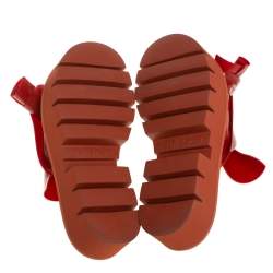 Pre Owned N21 X Kartell Red Rubber Knot Platform Slides Sandals Size 40