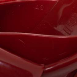 Pre Owned N21 X Kartell Red Rubber Knot Platform Slides Sandals Size 40