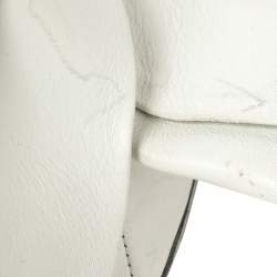 مملوكة مسبقًا N21 White Leather Ronny Pleated Mules Size 40