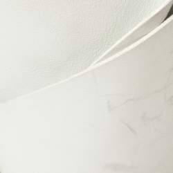 مملوكة مسبقًا N21 White Leather Ronny Pleated Mules Size 40