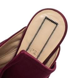 N°21 Burgundy Satin Ronny Pleated Mules Size 37
