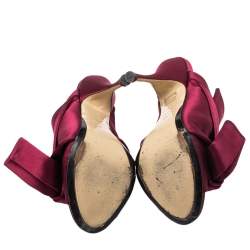 N°21 Burgundy Satin Ronny Pleated Mules Size 37