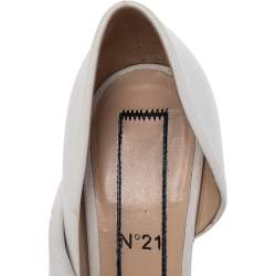 Pre Owned N21 White Leather Knot Pumps Size 35