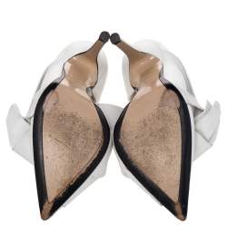 Pre Owned N21 White Leather Knot Pumps Size 35