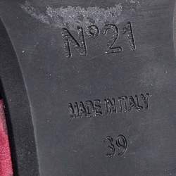 Pre Owned حذاء فلات باليه Nº21 ساتان مزخرف كريستال مقاس 39