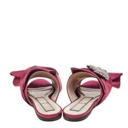 Pre Owned حذاء فلات باليه Nº21 ساتان مزخرف كريستال مقاس 39