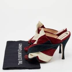 Pre Owned حذاء مولز N21 روني سويدي متعدد الألوان مطلي مقاس 39 