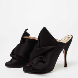 مملوكة مسبقًا حذاء مولز N°21 روني ساتان أزرق مطوي مقاس 37