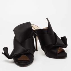 مملوكة مسبقًا حذاء مولز N°21 روني ساتان أزرق مطوي مقاس 37