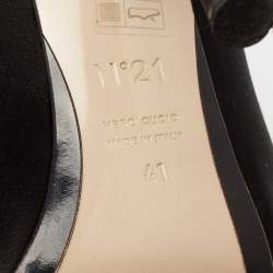 مملوكة مسبقًا حذاء مولز N°21 روني ساتان أزرق مطوي مقاس 37