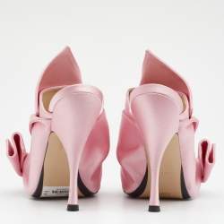 Nº21 Pink Satin Raso Knotted Mules Size 37